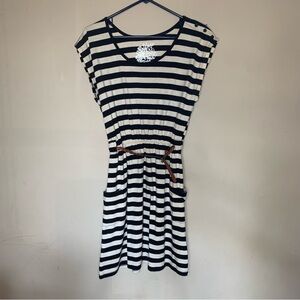 Poof Authentic Dress - Navy and Cream